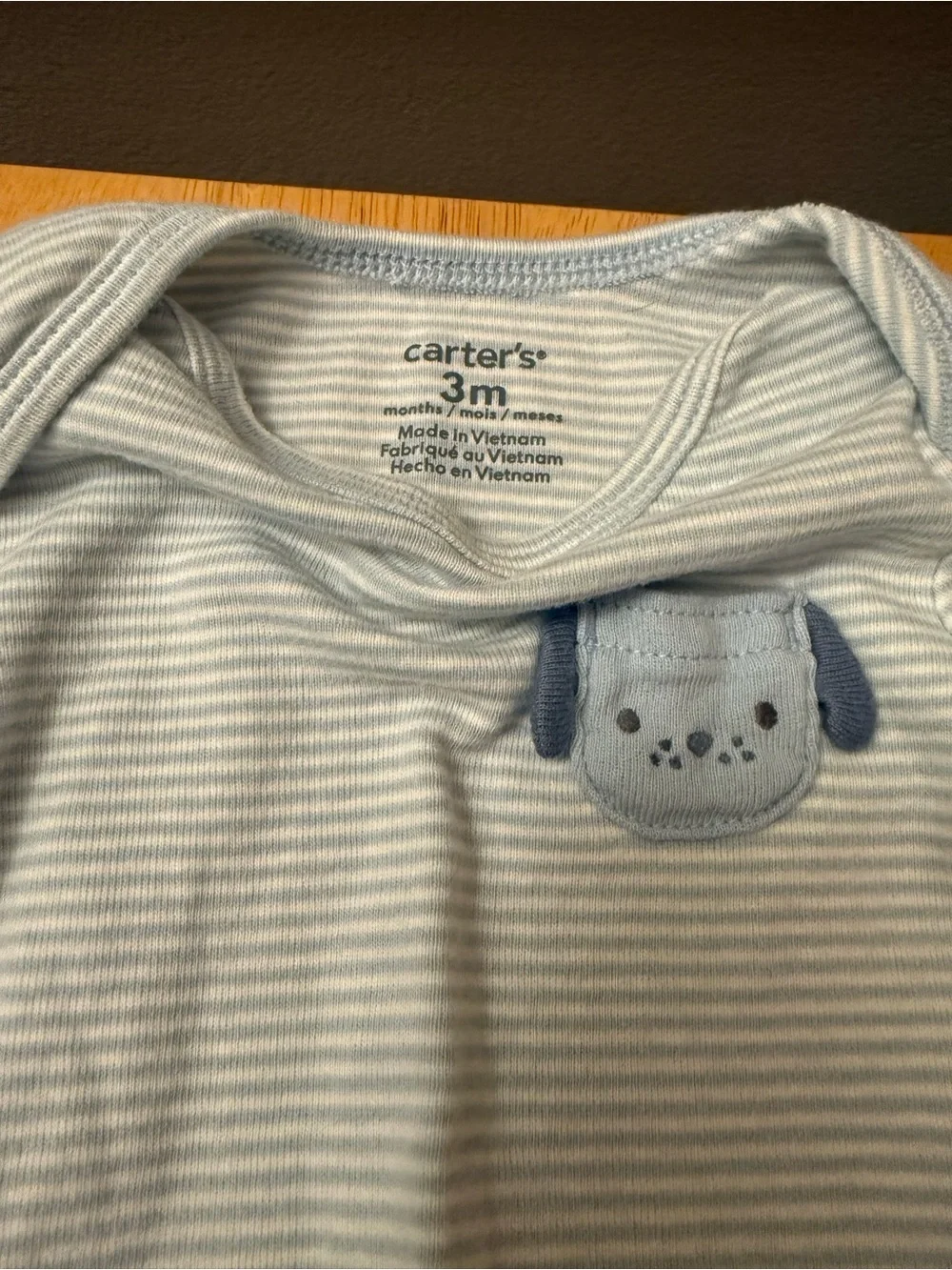 Grey Stripe Set with Puppy Patch - carters 3 mo